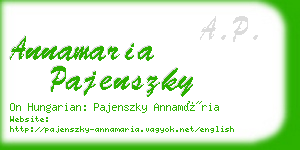 annamaria pajenszky business card